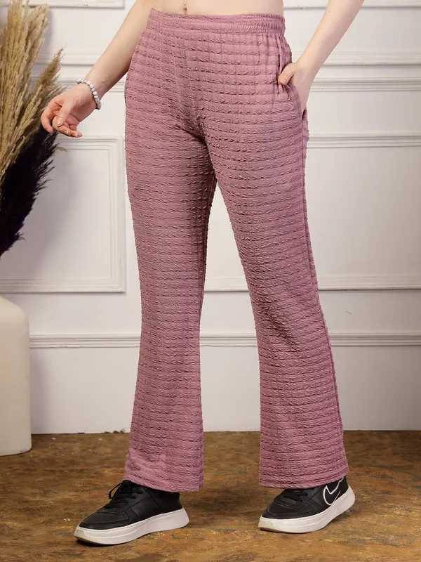 Lavender_Flared_Fit_Puff_Bell_Bottom_Trousers_With_Side_Pockets_For_Women_&_Girls