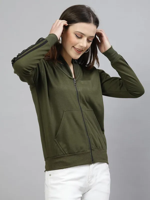 Green_Cotton_Full_Zipper_Fleece_Winter_Jacket_For_Women