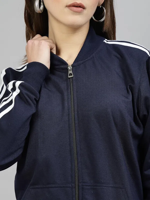 Navy_Blue_Cotton_Full_Zipper_Fleece_Winter_Jacket_For_Women