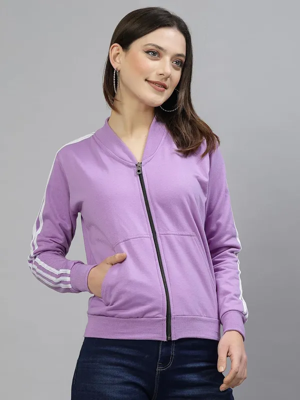 Purple_Cotton_Full_Zipper_Fleece_Winter_Jacket_For_Women