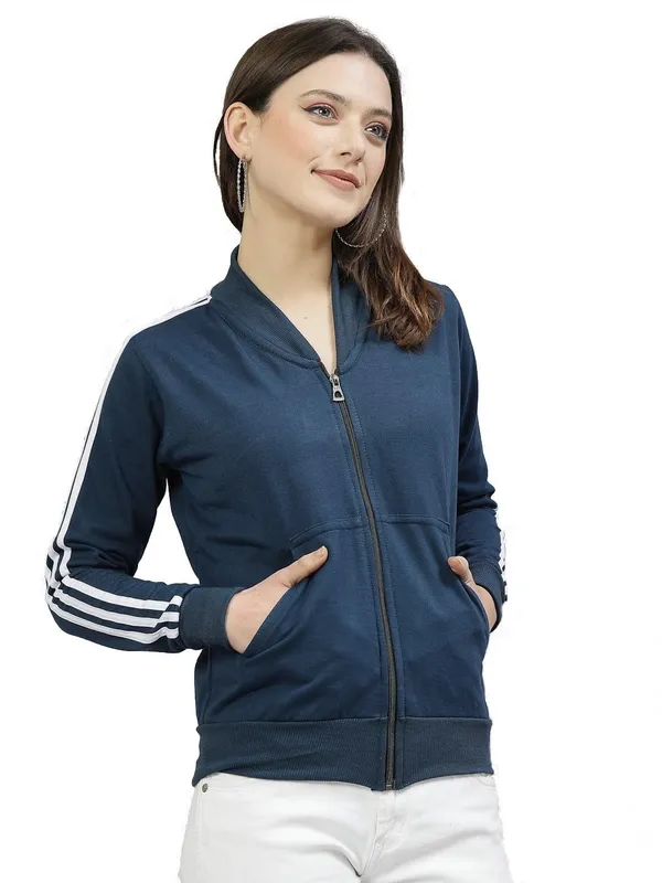 Sea_Green_Cotton_Full_Zipper_Fleece_Winter_Jacket_For_Women