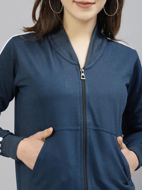 Sea_Green_Cotton_Full_Zipper_Fleece_Winter_Jacket_For_Women