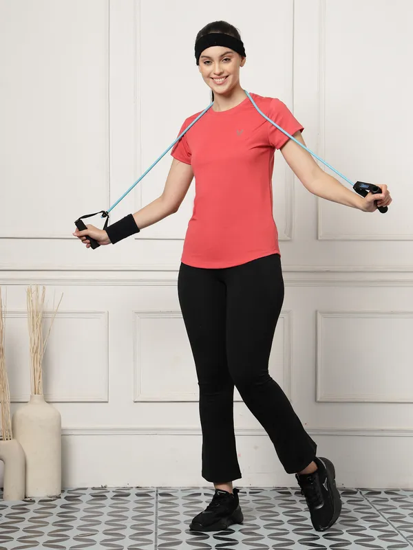 UZARUS_Women's_Regular_Fit_Gym_T-Shirt__Soft,_Breathable_&_Quick-Dry_Activewear__Ideal_for_Workout_,_Yoga,_Running,_Exercise,_Casual_Outings_&_Everyday_Comfort__Lightweight_&_Stretchable_Sportswear_Top_for_women