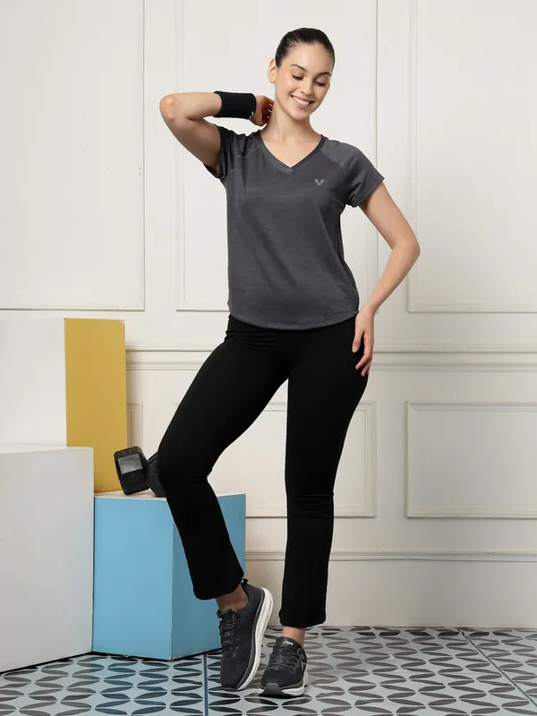 UZARUS_Women's_V-Neck_Regular_Fit_Gym_T-Shirt_|_Soft,_Lightweight_&_Quick-Dry_Fabric_|_Activewear_Top_for_Workout,_Yoga,_Running,_Exercise,_Casual_&_Daily_Wear_|_Breathable_Fitness_T-Shirt_for_Everyday_Comfort