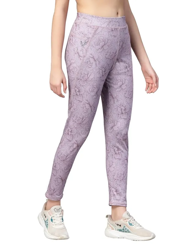 Purple_Gym_Wear_Cotton_Stretchable_Leggings_For_Women