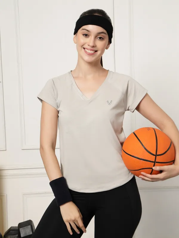 UZARUS_Women's_V-Neck_Regular_Fit_Gym_T-Shirt_|_Soft,_Lightweight_&_Quick-Dry_Fabric_|_Activewear_Top_for_Workout,_Yoga,_Running,_Exercise,_Casual_&_Daily_Wear_|_Breathable_Fitness_T-Shirt_for_Everyday_Comfort