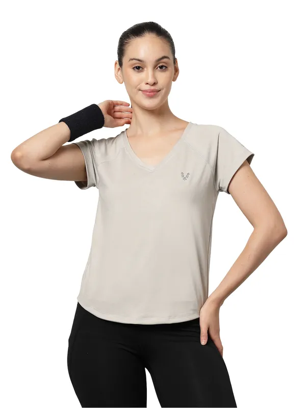 UZARUS_Women's_V-Neck_Regular_Fit_Gym_T-Shirt_|_Soft,_Lightweight_&_Quick-Dry_Fabric_|_Activewear_Top_for_Workout,_Yoga,_Running,_Exercise,_Casual_&_Daily_Wear_|_Breathable_Fitness_T-Shirt_for_Everyday_Comfort