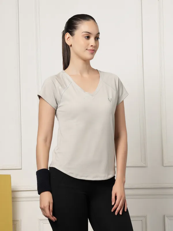 UZARUS_Women's_V-Neck_Regular_Fit_Gym_T-Shirt_|_Soft,_Lightweight_&_Quick-Dry_Fabric_|_Activewear_Top_for_Workout,_Yoga,_Running,_Exercise,_Casual_&_Daily_Wear_|_Breathable_Fitness_T-Shirt_for_Everyday_Comfort