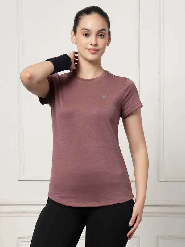 UZARUS_Women's_Regular_Fit_Gym_T-Shirt__Soft,_Breathable_&_Quick-Dry_Activewear__Ideal_for_Workout_,_Yoga,_Running,_Exercise,_Casual_Outings_&_Everyday_Comfort__Lightweight_&_Stretchable_Sportswear_Top_for_women