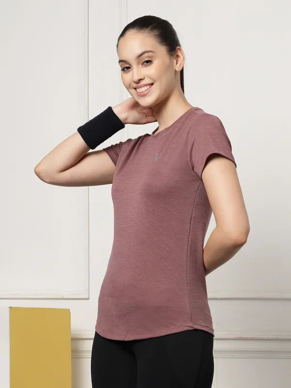 UZARUS_Women's_Regular_Fit_Gym_T-Shirt__Soft,_Breathable_&_Quick-Dry_Activewear__Ideal_for_Workout_,_Yoga,_Running,_Exercise,_Casual_Outings_&_Everyday_Comfort__Lightweight_&_Stretchable_Sportswear_Top_for_women
