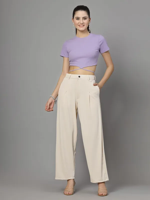 Beige_Relaxed_Fit_Trouser_2_Pockets_Baggy_Pants_For_Women_&_Girls
