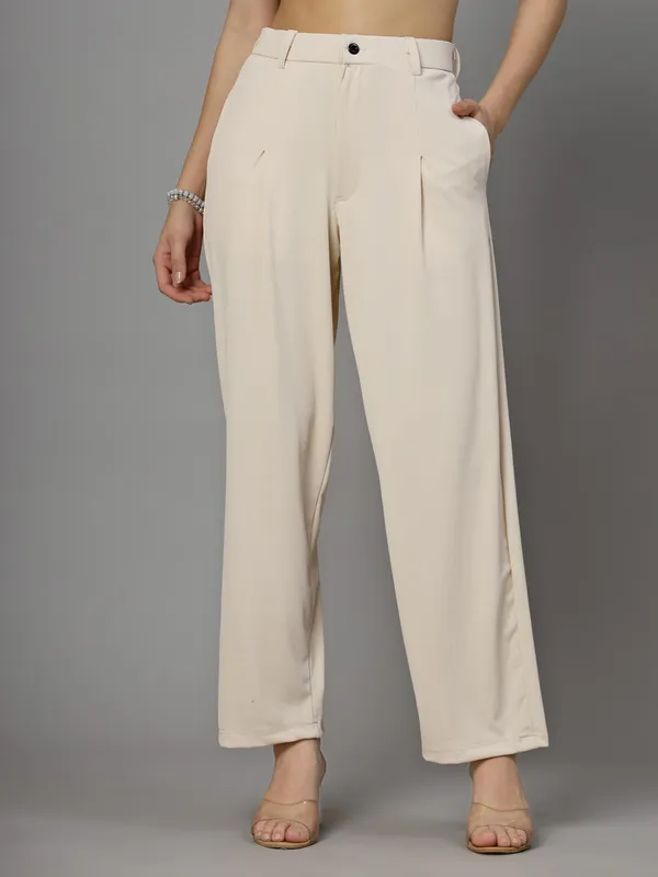 Beige_Relaxed_Fit_Trouser_2_Pockets_Baggy_Pants_For_Women_&_Girls