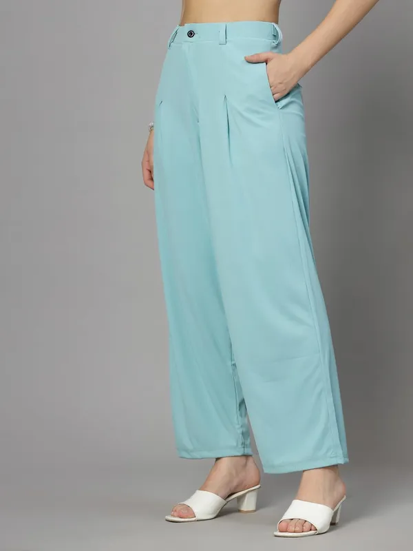 Ocean_Blue_Relaxed_Fit_Trouser_2_Pockets_Baggy_Pants_For_Women_&_Girls