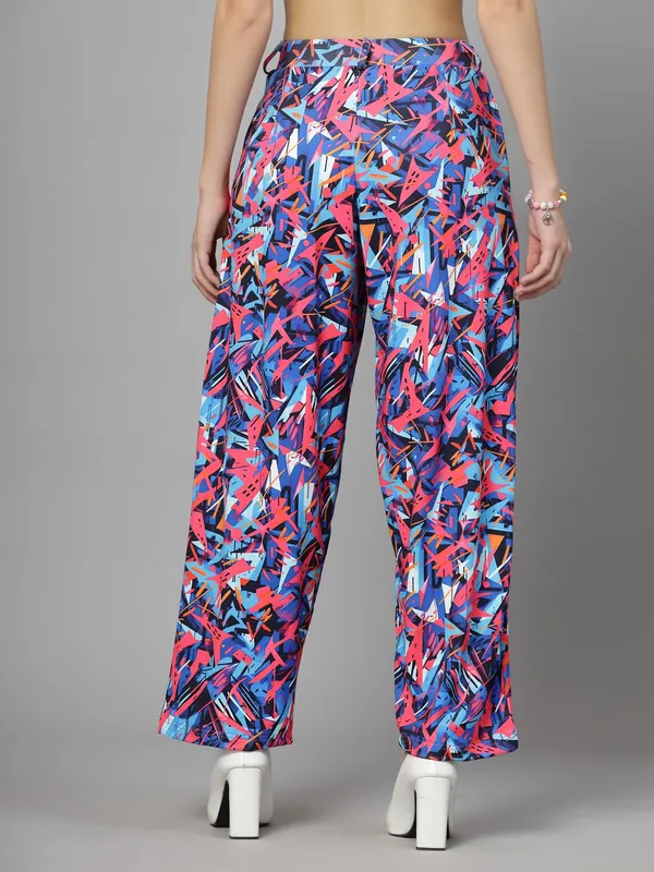 Blue_Relaxed_Fit_Trouser_2_Pockets_Baggy_Pants_For_Women_&_Girls