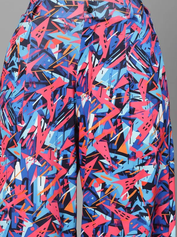 Blue_Relaxed_Fit_Trouser_2_Pockets_Baggy_Pants_For_Women_&_Girls