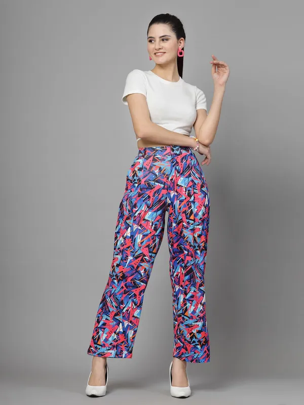 Blue_Relaxed_Fit_Trouser_2_Pockets_Baggy_Pants_For_Women_&_Girls