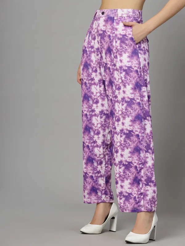 Purple_Relaxed_Fit_Trouser_2_Pockets_Baggy_Pants_For_Women_&_Girls