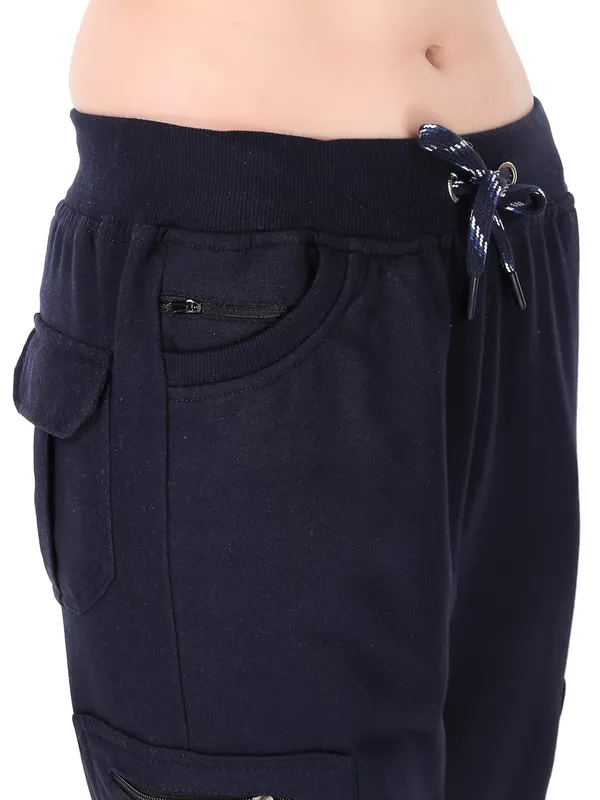 Navy_Cargo_Capri_Shorts_With_9_Zippered_Pockets_For_Women_&_Girls