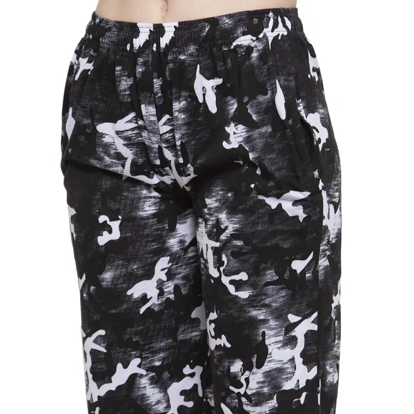 Camo_Stone_Cotton_3/4_Capri_Shorts_With_Two_Zippered_Pockets_For_Women_&_Girls