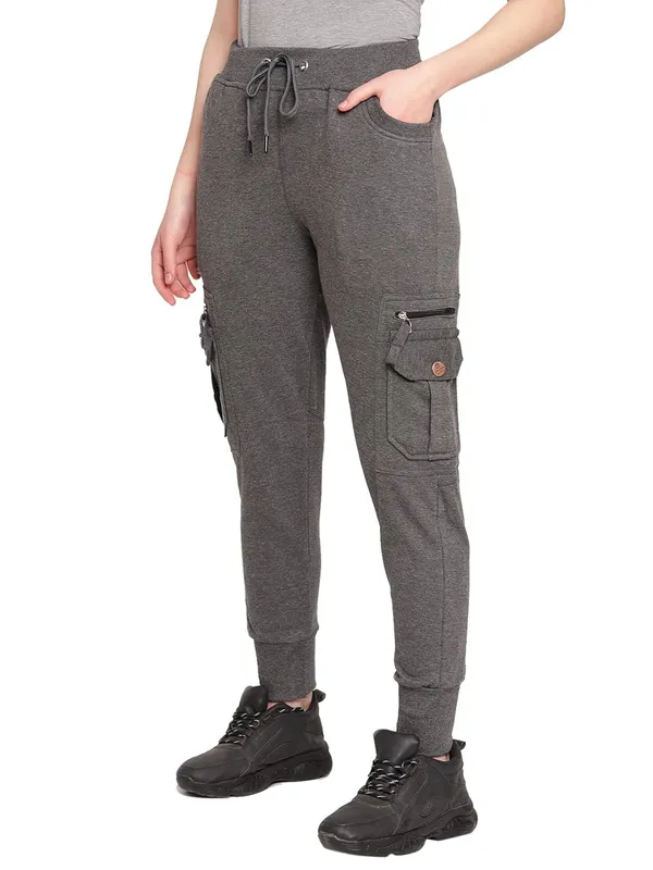 Dark_Melange_Cotton_Slim_Fit_Cargo_Joggers_Track_Pants_With_4_Zippered_Pockets_For_Women_&_Girls