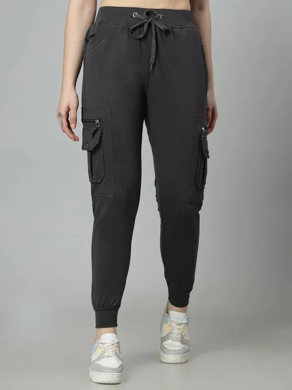 Stone_Grey_Cotton_Slim_Fit_Cargo_Joggers_Track_Pants_With_4_Zippered_Pockets_For_Women_&_Girls