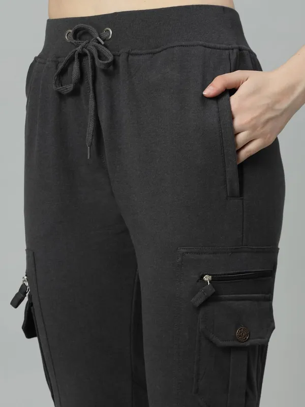 Stone_Grey_Cotton_Slim_Fit_Cargo_Joggers_Track_Pants_With_4_Zippered_Pockets_For_Women_&_Girls