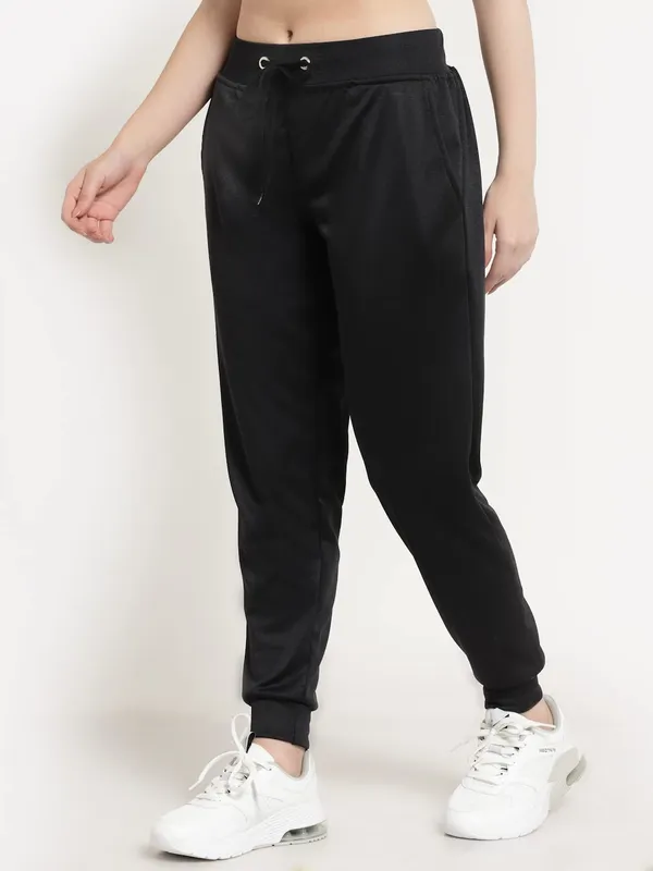 Black_Slim_Fit_Polyester_Track_Pants_For_Women_&_Girls