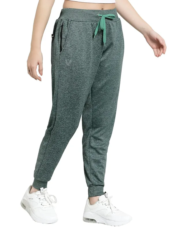 Pine_Green_Slim_Fit_Polyester_Track_Pants_For_Women_&_Girls