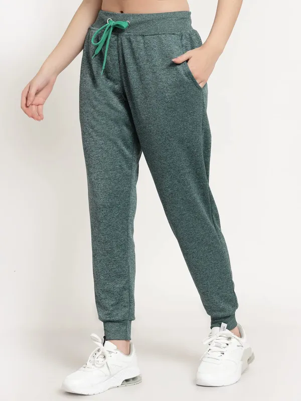 Pine_Green_Slim_Fit_Polyester_Track_Pants_For_Women_&_Girls