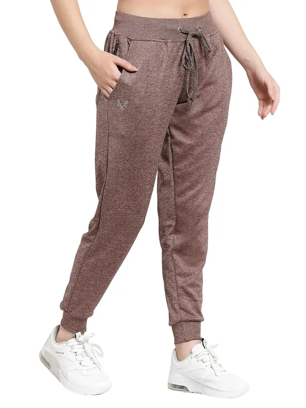 Port_Red_Slim_Fit_Polyester_Track_Pants_For_Women_&_Girls