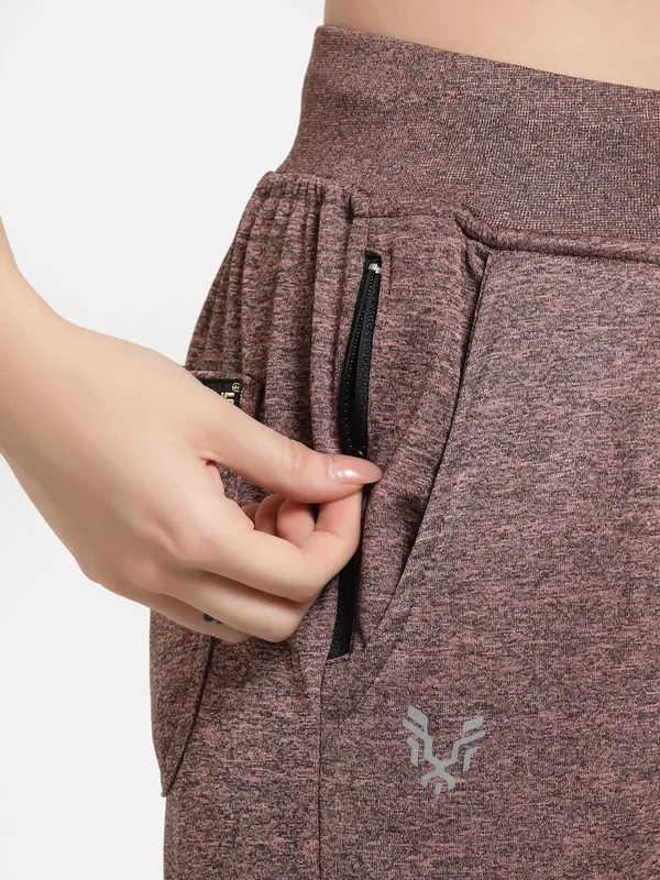 Port_Red_Slim_Fit_Polyester_Track_Pants_For_Women_&_Girls