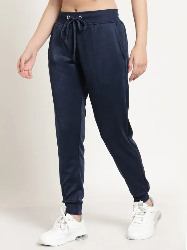 Navy_Slim_Fit_Polyester_Track_Pants_For_Women_&_Girls