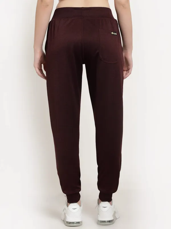 Wine_Slim_Fit_Polyester_Track_Pants_For_Women_&_Girls