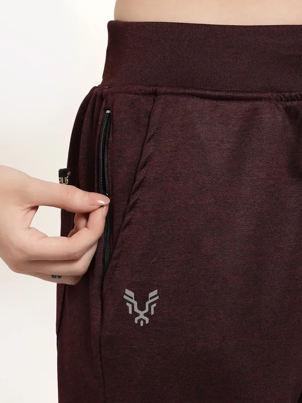 Wine_Slim_Fit_Polyester_Track_Pants_For_Women_&_Girls