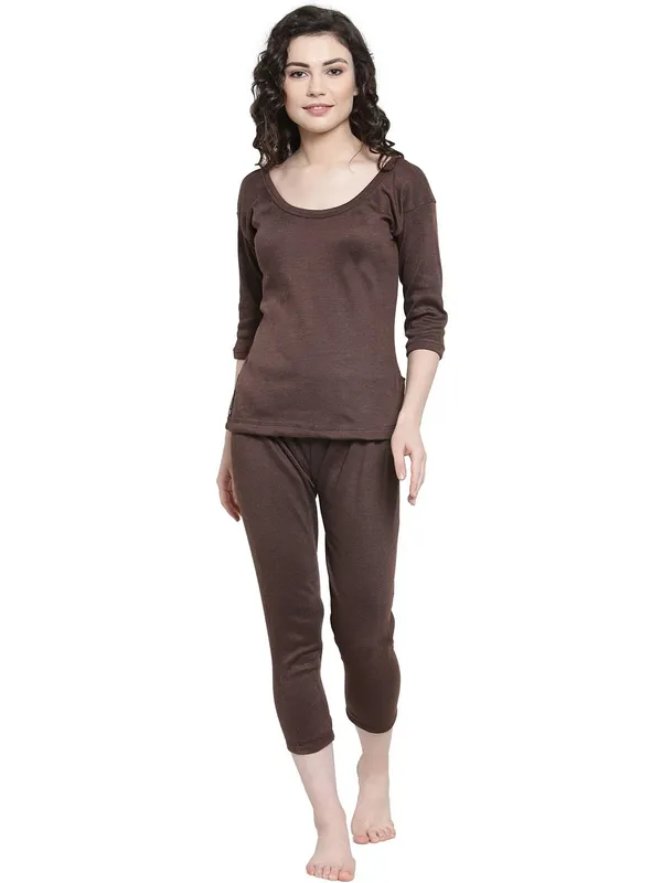 Coffee_Solid_Thermal_Top_And_Lower_Set_For_Women_&_Girls