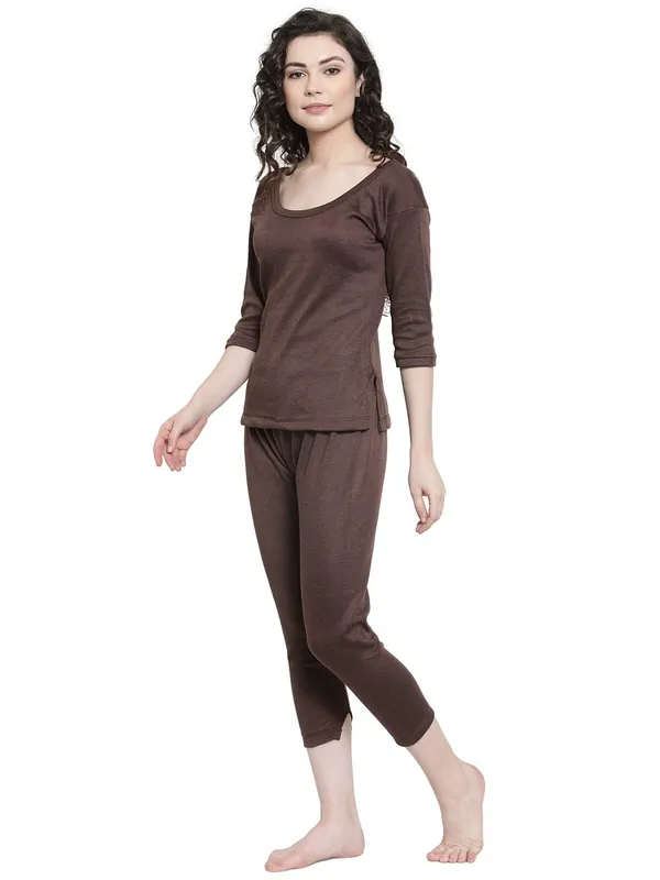 Coffee_Solid_Thermal_Top_And_Lower_Set_For_Women_&_Girls