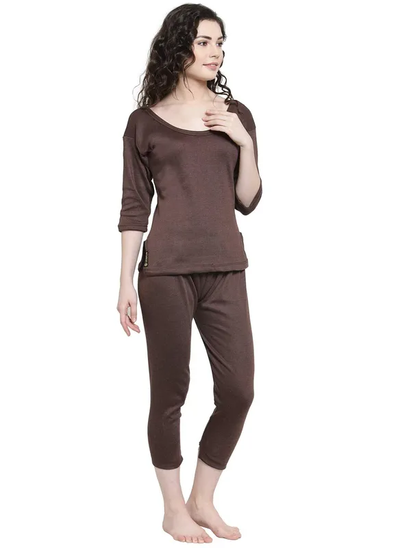 Coffee_Solid_Thermal_Top_And_Lower_Set_For_Women_&_Girls