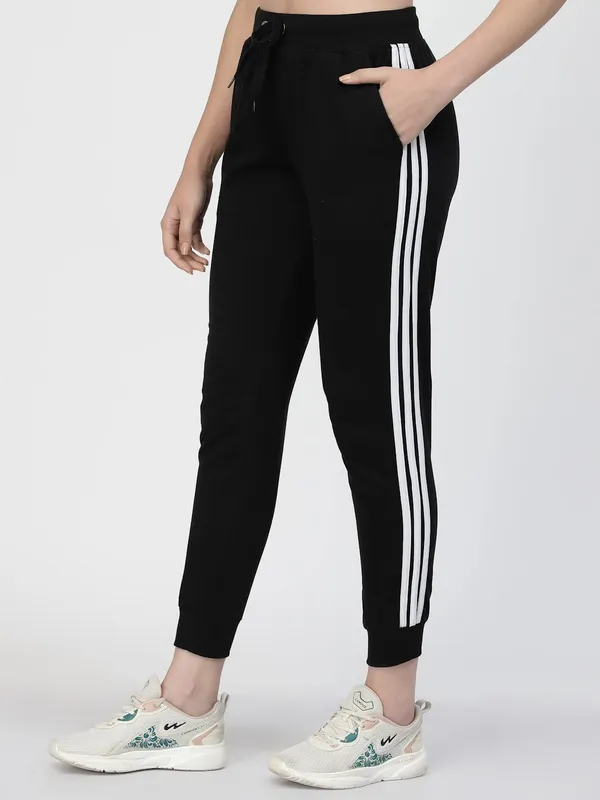 Black_Stretchable_Slim_Fit_Casual_Joggers_For_Women_&_Girls