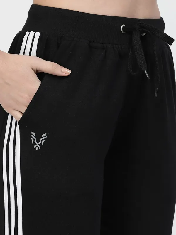Black_Stretchable_Slim_Fit_Casual_Joggers_For_Women_&_Girls