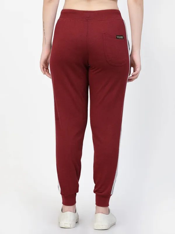 Wine_Stretchable_Slim_Fit_Casual_Joggers_For_Women_&_Girls
