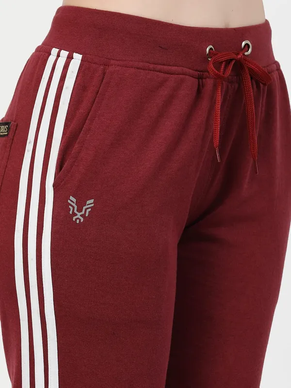 Wine_Stretchable_Slim_Fit_Casual_Joggers_For_Women_&_Girls