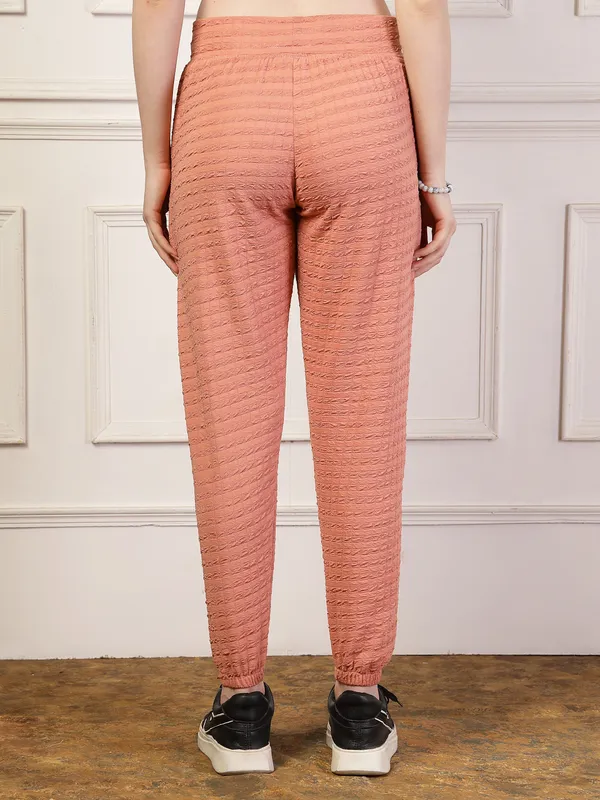 Peach_Puff_Jogger_With_With_Elasticated_Drawstring_Waist_&_Side_Pocket_For_Women_&_Girls