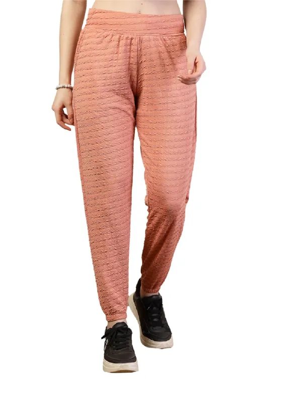 Peach_Puff_Jogger_With_With_Elasticated_Drawstring_Waist_&_Side_Pocket_For_Women_&_Girls