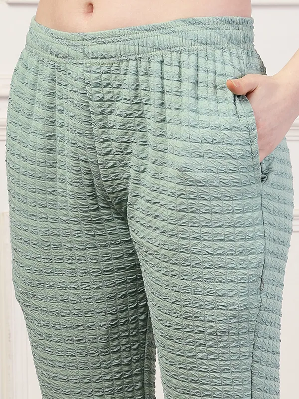 Mint_Green_Flared_Fit_Puff_Bell_Bottom_Trousers_With_Side_Pockets_For_Women_&_Girls