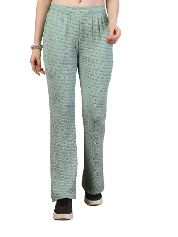 Mint_Green_Flared_Fit_Puff_Bell_Bottom_Trousers_With_Side_Pockets_For_Women_&_Girls