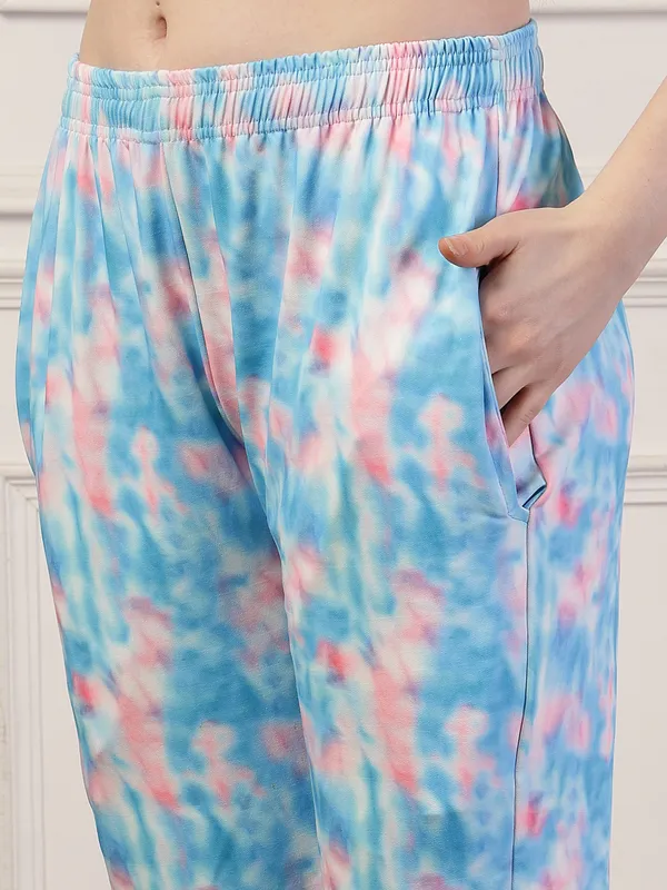 Sky_Printed_Bell_&_Bottom_Trousers_With_2_Side_Pockets_For_Women_&_Girls