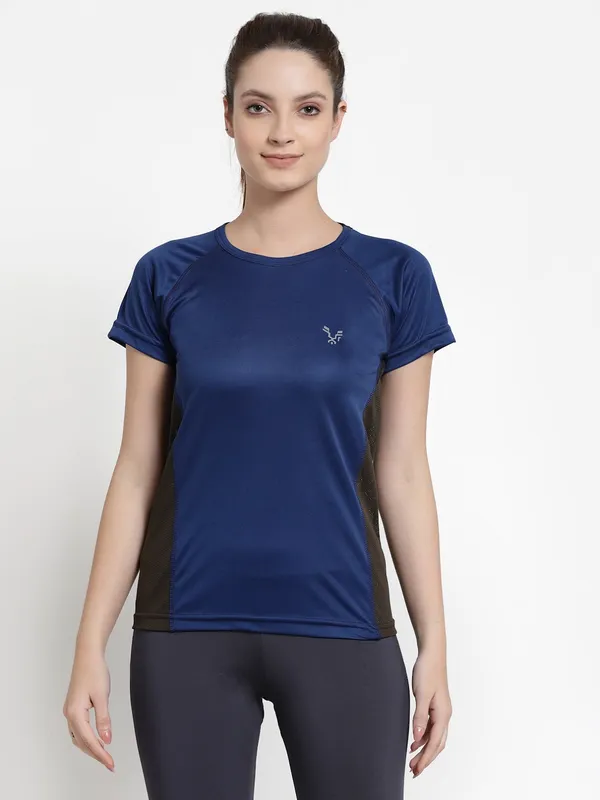 Navy_Dry_Fit_Workout_Sports_Gym_T-Shirt_For_Women_&_Girls