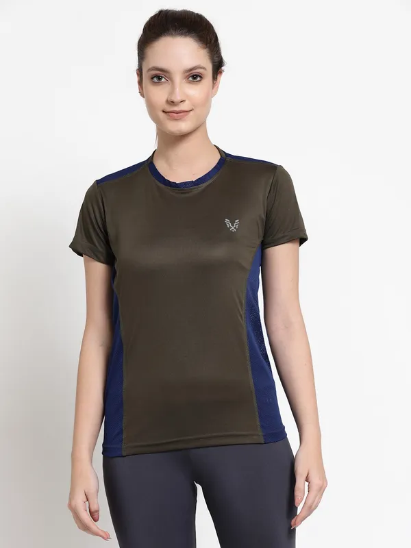 Military_Green_Dry_Fit_Workout_Sports_Gym_T-Shirt_For_Women_&_Girls