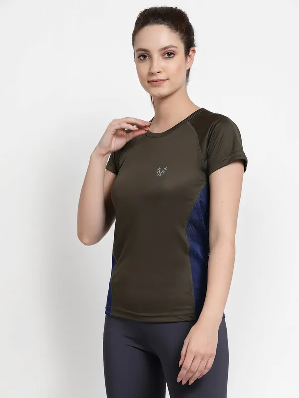 Military_Green_Dry_Fit_Workout_Sports_Gym_T-Shirt_For_Women_&_Girls