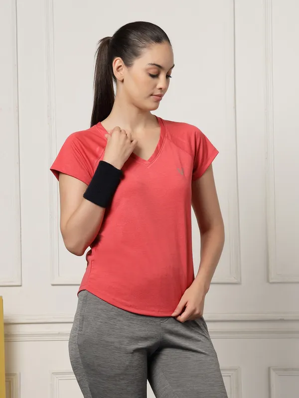 UZARUS_Women's_V-Neck_Regular_Fit_Gym_T-Shirt_|_Soft,_Lightweight_&_Quick-Dry_Fabric_|_Activewear_Top_for_Workout,_Yoga,_Running,_Exercise,_Casual_&_Daily_Wear_|_Breathable_Fitness_T-Shirt_for_Everyday_Comfort